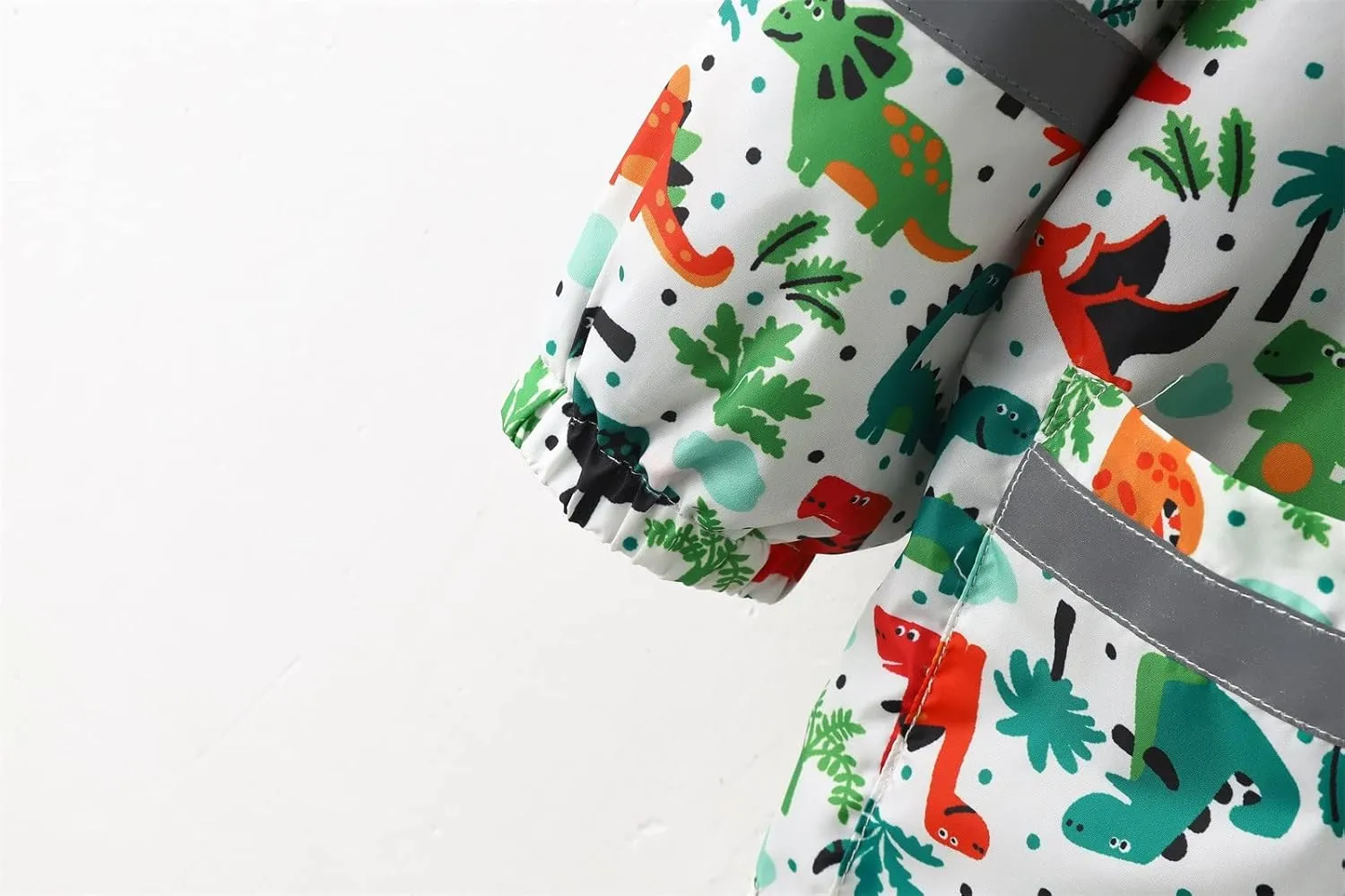 Kids Hooded Raincoat Print Rain Windproof Outwear Reflective Soccer Gear for Kids Trench Coat Hoodies Clothes Long Apron