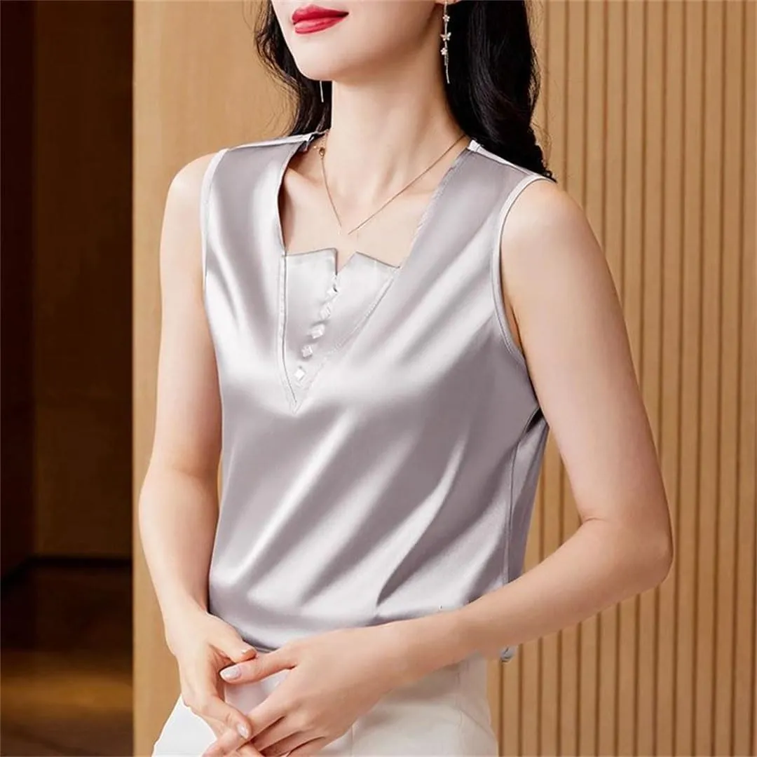 Korean Fashion Women Tank Tops Solid Color Casual Camisole Spring Summer Sleeveless Vest Shirt