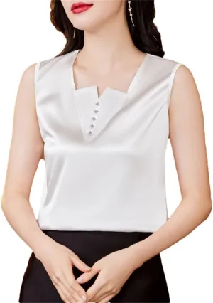 Korean Fashion Women Tank Tops Solid Color Casual Camisole Spring Summer Sleeveless Vest Shirt