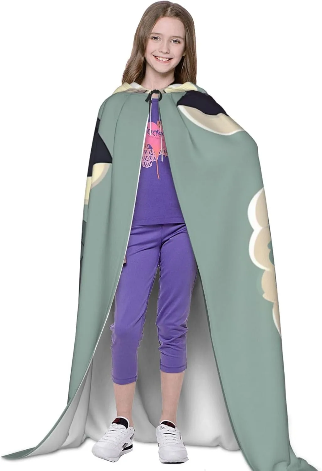 Lamb Hooded Cloak Coat Winter Warm Long Cloak Cosplay Costumes Outerwear Carnivals Hoodies Capes