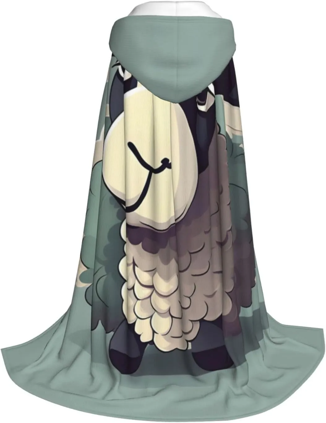 Lamb Hooded Cloak Coat Winter Warm Long Cloak Cosplay Costumes Outerwear Carnivals Hoodies Capes