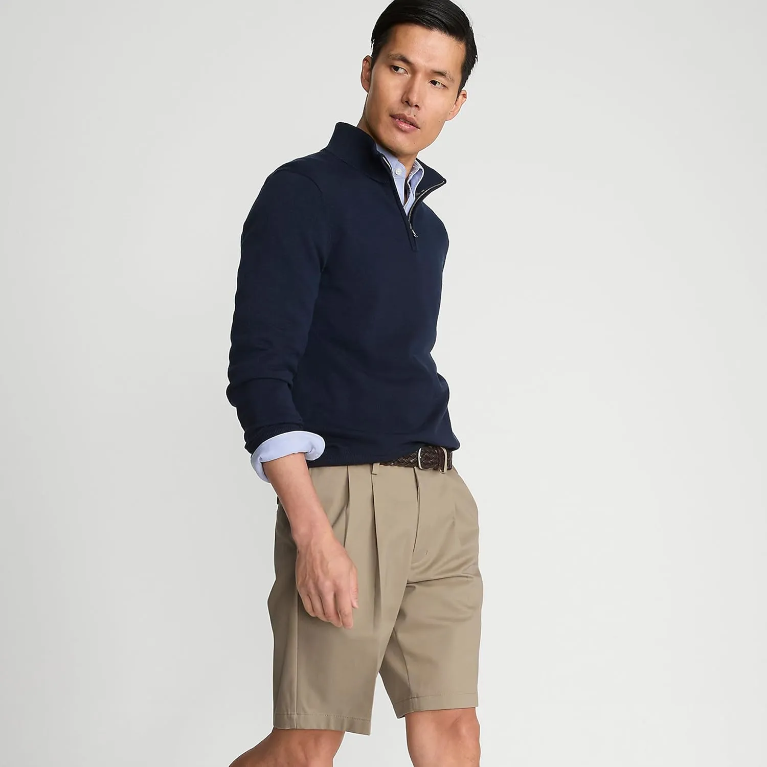 Lands' End Men's Comfort Waist Pleated 9" No Iron Chino Shorts