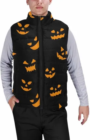 Lightweight Vest Men Halloween With Spooky Ghost Golf Vest Outerwear Warm Sleeveless Running Casual Hiking Vests