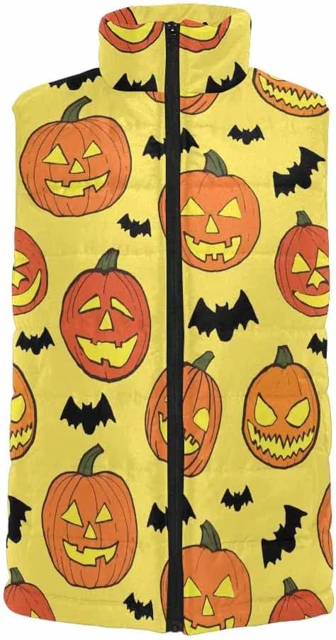 Lightweight Vest Men Halloween With Spooky Ghost Golf Vest Outerwear Warm Sleeveless Running Casual Hiking Vests