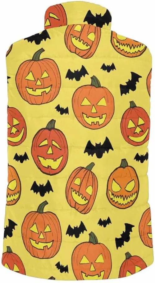 Lightweight Vest Men Halloween With Spooky Ghost Golf Vest Outerwear Warm Sleeveless Running Casual Hiking Vests