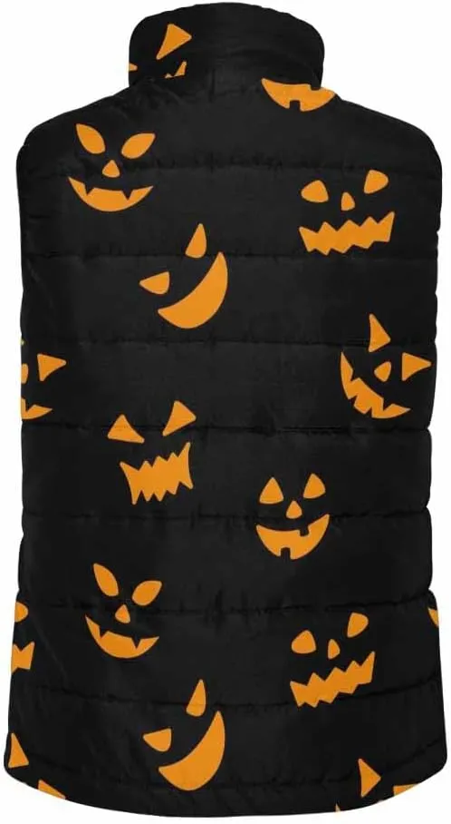 Lightweight Vest Men Halloween With Spooky Ghost Golf Vest Outerwear Warm Sleeveless Running Casual Hiking Vests