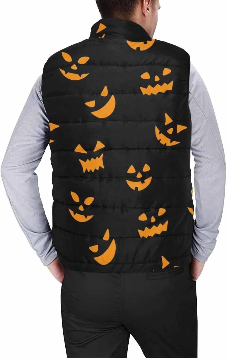 Lightweight Vest Men Halloween With Spooky Ghost Golf Vest Outerwear Warm Sleeveless Running Casual Hiking Vests