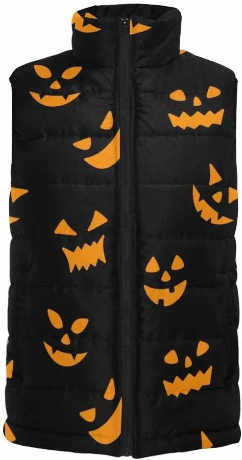 Lightweight Vest Men Halloween With Spooky Ghost Golf Vest Outerwear Warm Sleeveless Running Casual Hiking Vests