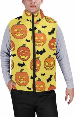 Lightweight Vest Men Halloween With Spooky Ghost Golf Vest Outerwear Warm Sleeveless Running Casual Hiking Vests