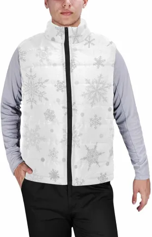 Lightweight Vest Men Hohoho Pattern Men'S Padded Cotton Puffer Vest Winter Sleeveless Jacket Coat Warm Outerwear