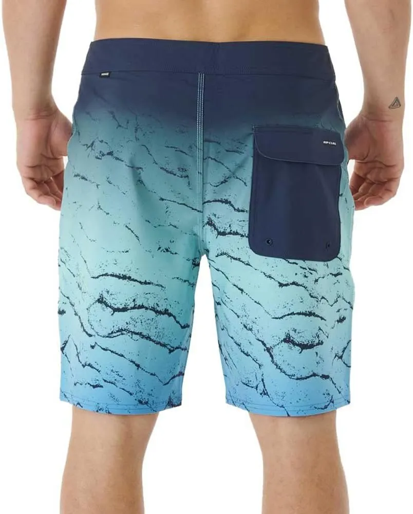 Lip Curl 033MBO / MIRAGE MEDINA Men's Board Shorts (Durable Water Repellent, Stretchable), Retro Blue, 32