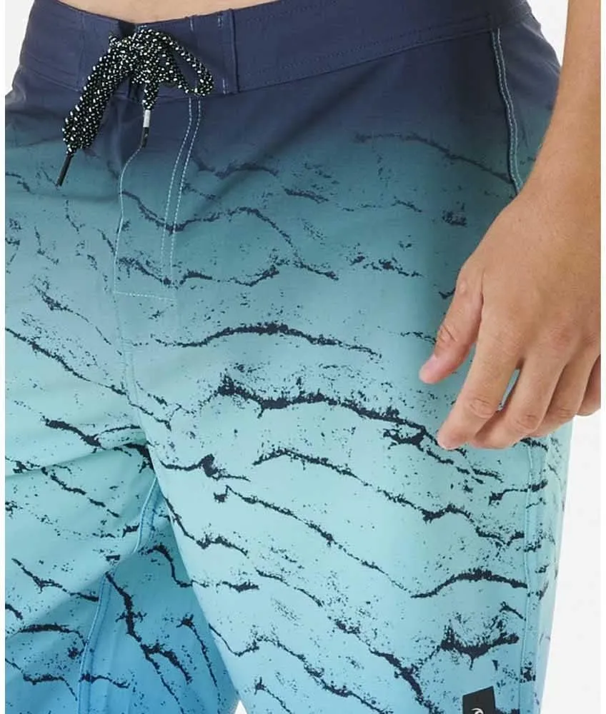 Lip Curl 033MBO / MIRAGE MEDINA Men's Board Shorts (Durable Water Repellent, Stretchable), Retro Blue, 32