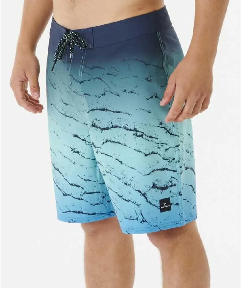 Lip Curl 033MBO / MIRAGE MEDINA Men's Board Shorts (Durable Water Repellent, Stretchable), Retro Blue, 32