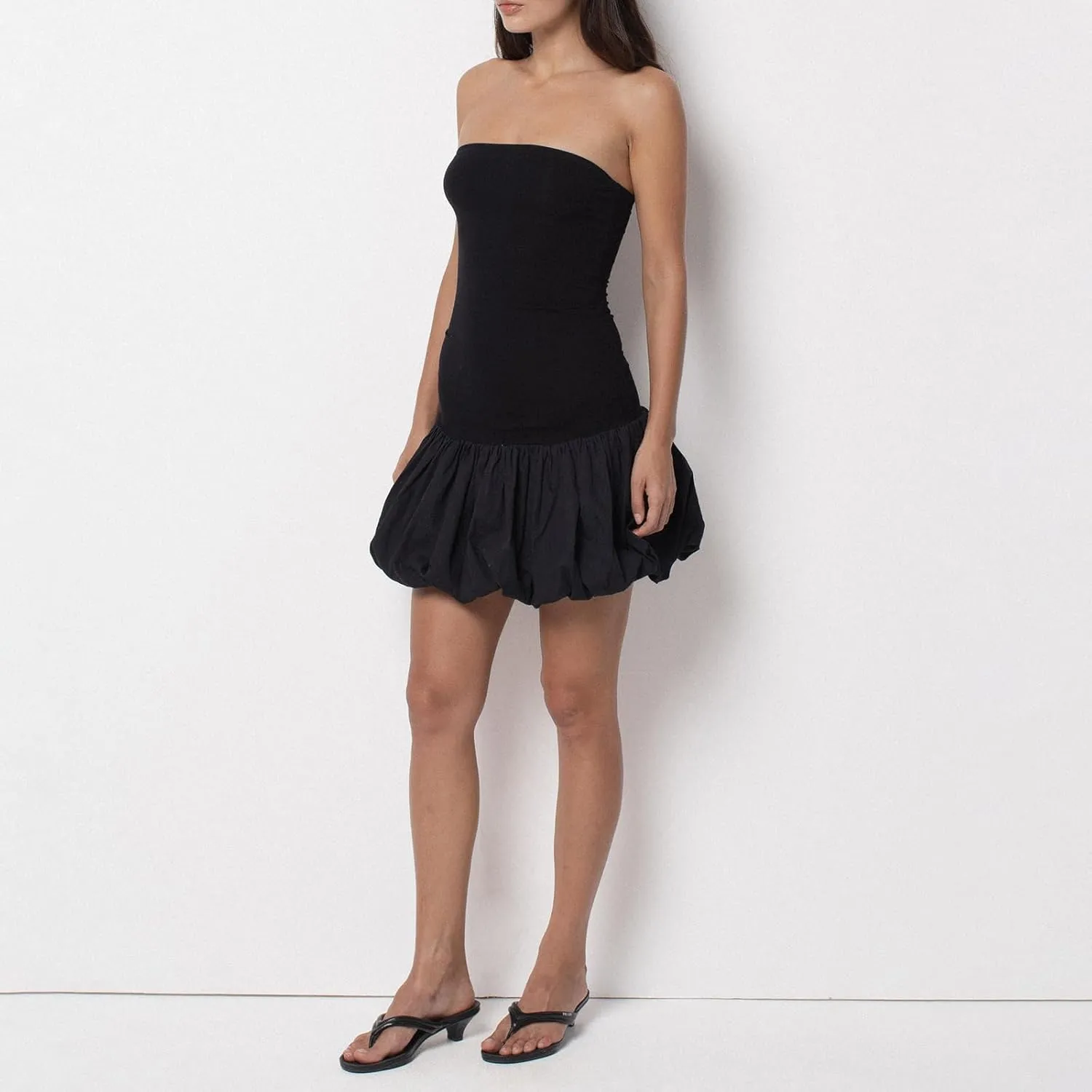 lisenraIn Women Strapless Tube Dress Y2k Off Shoulder Short Tube Dress Summer Sexy Going Out Mini Dress Party Clubwear