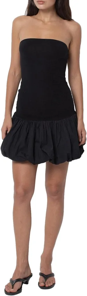 lisenraIn Women Strapless Tube Dress Y2k Off Shoulder Short Tube Dress Summer Sexy Going Out Mini Dress Party Clubwear
