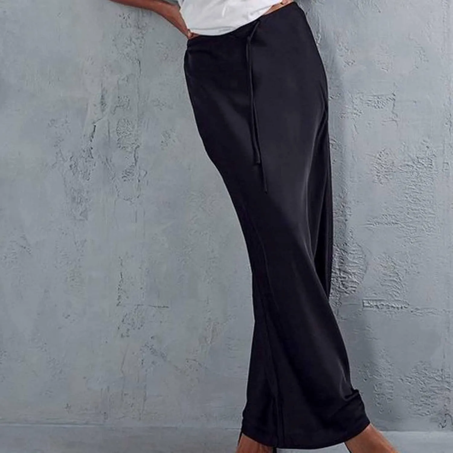 Lmdudan Womens Maxi Skirts Long Skirt for Women High Waist Maxi Dresses 2024 Summer Drawstrings Festival Clubwear Skirts