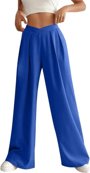 Loose Fit for Women Fall Summer Sport Athletic High Cut Flare Wide Leg Trousers Pants Women 2025