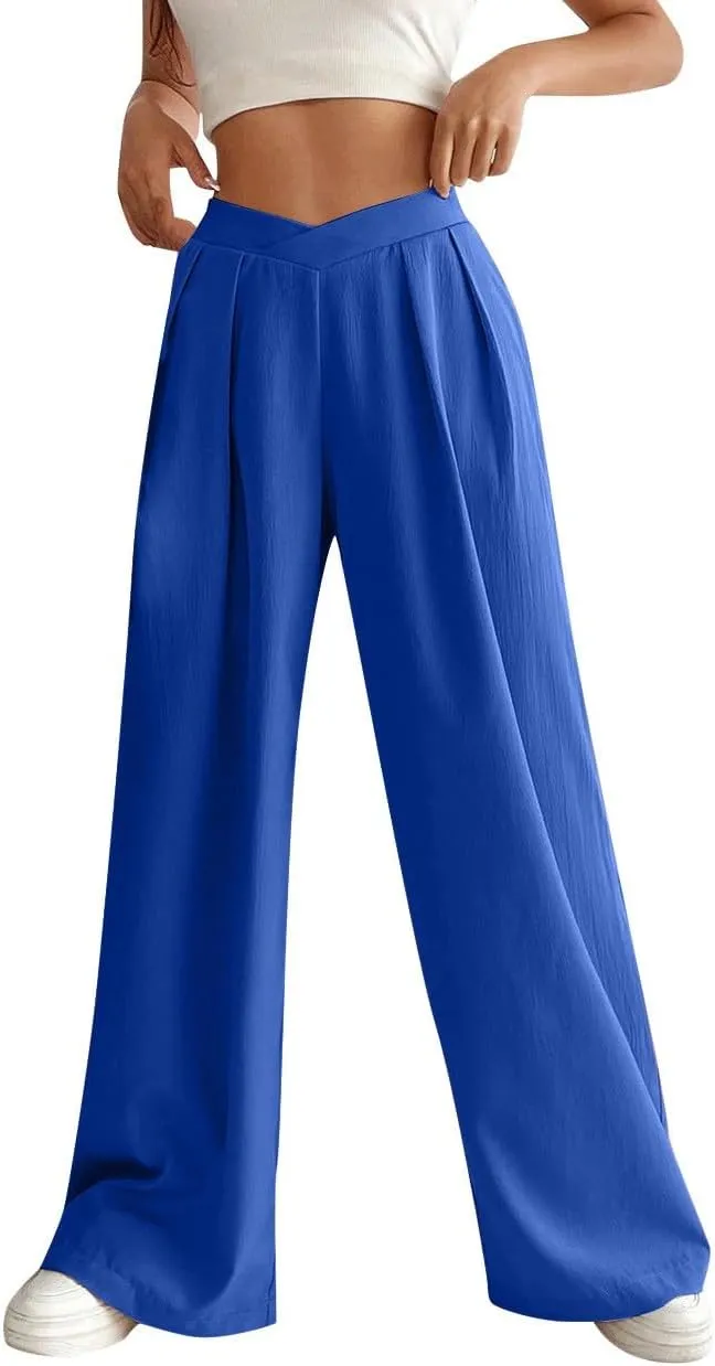 Loose Fit for Women Fall Summer Sport Athletic High Cut Flare Wide Leg Trousers Pants Women 2025