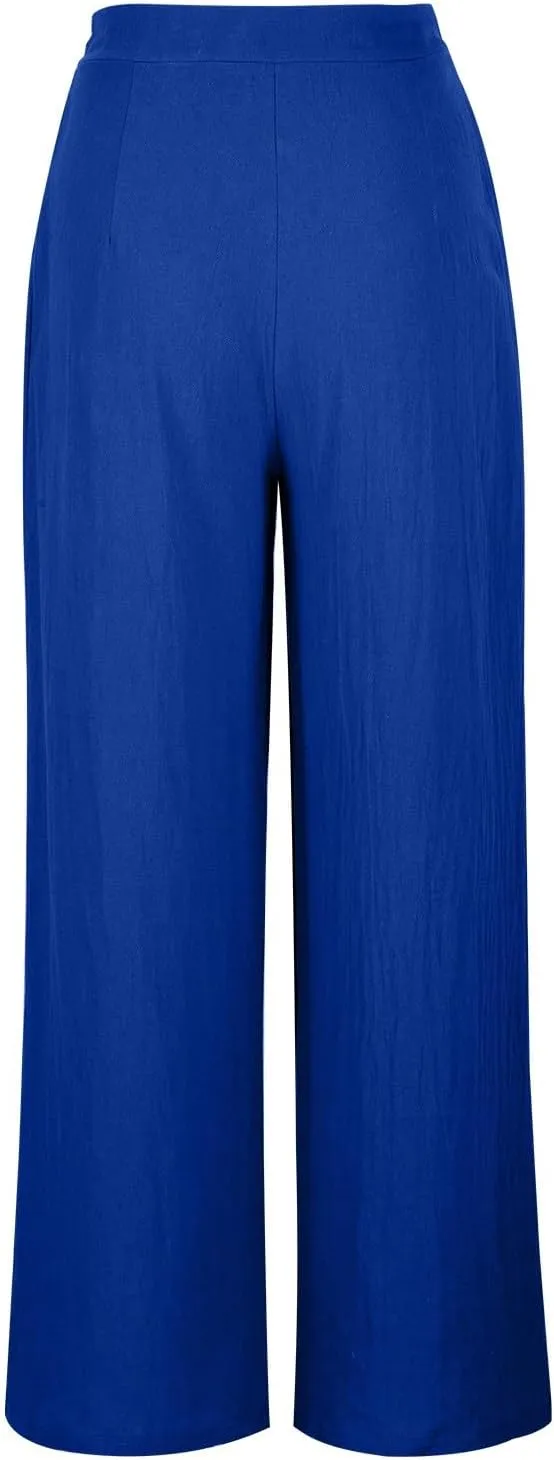 Loose Fit for Women Fall Summer Sport Athletic High Cut Flare Wide Leg Trousers Pants Women 2025