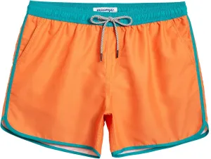 maamgic Mens Boys Short 80s 90s Vintage Swim Trunks with Mesh Lining Quick Dry Swim Suits Board Shorts