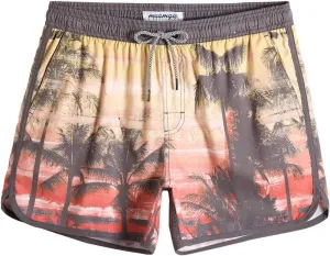 maamgic Mens Boys Short 80s 90s Vintage Swim Trunks with Mesh Lining Quick Dry Swim Suits Board Shorts
