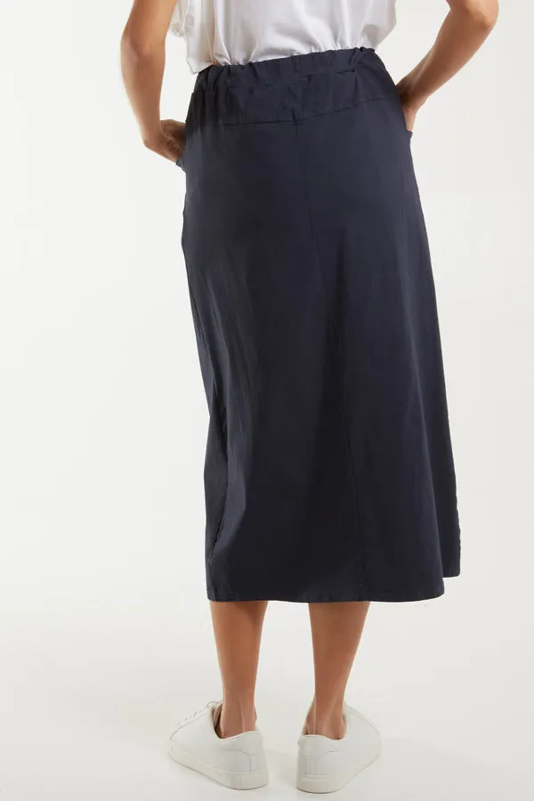 Magic String Front Spilt Pencil Skirt