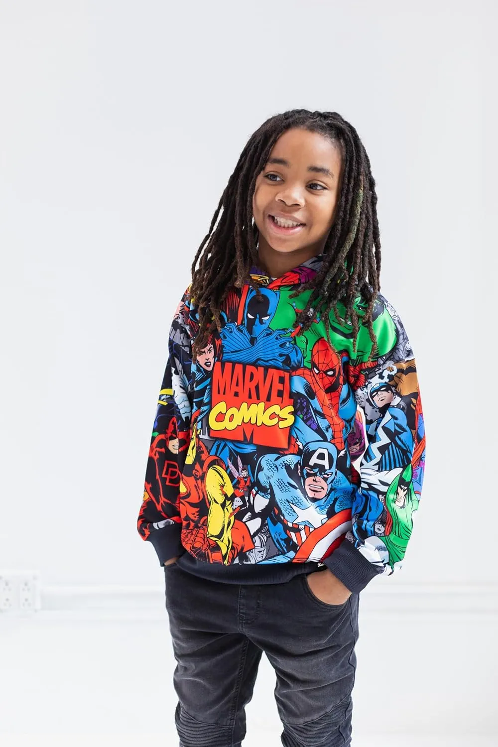 Marvel Avengers Fleece Pullover Hoodie Toddler to Big Kid Sizes (2T - 18-20)
