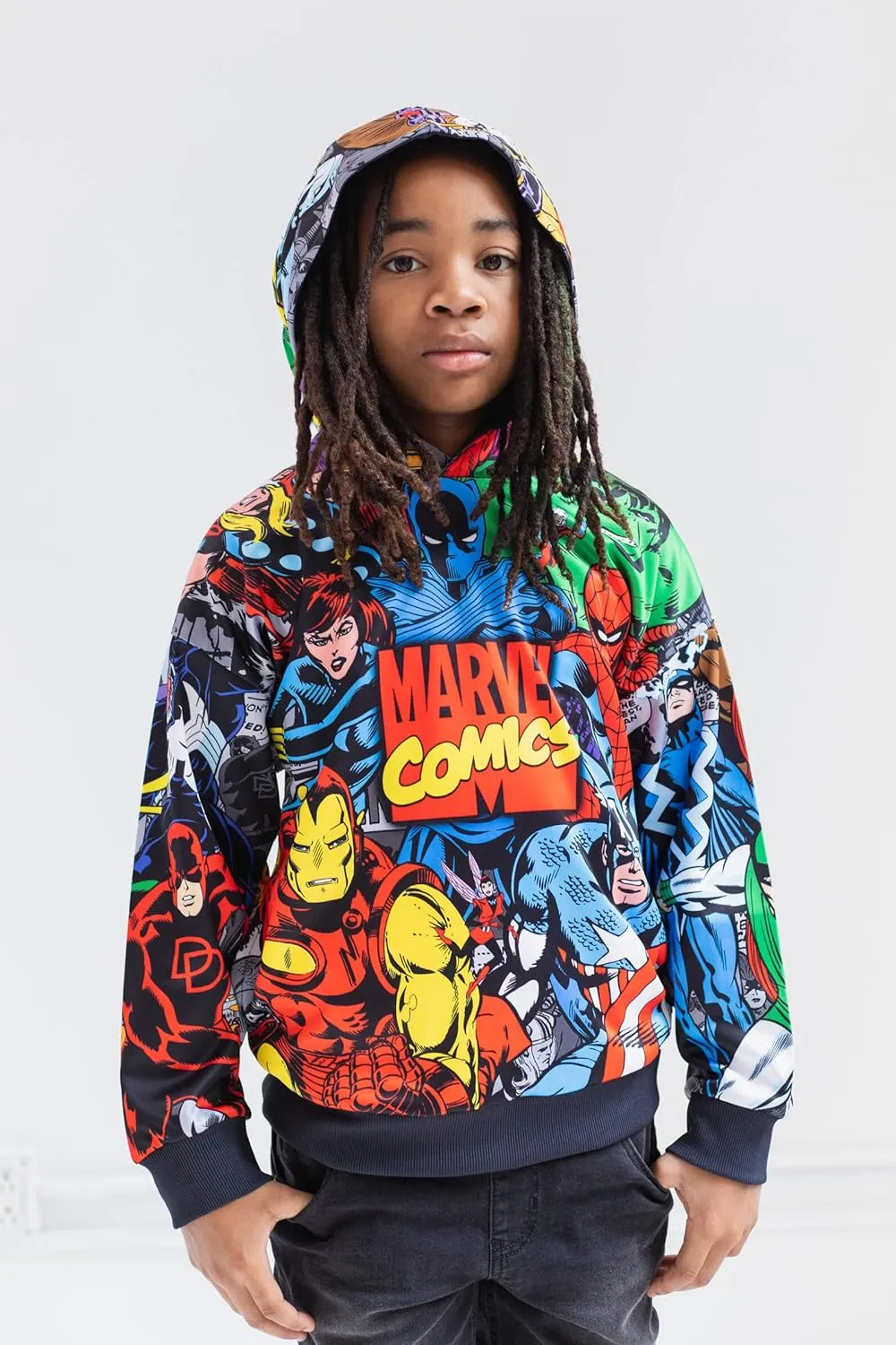 Marvel Avengers Fleece Pullover Hoodie Toddler to Big Kid Sizes (2T - 18-20)