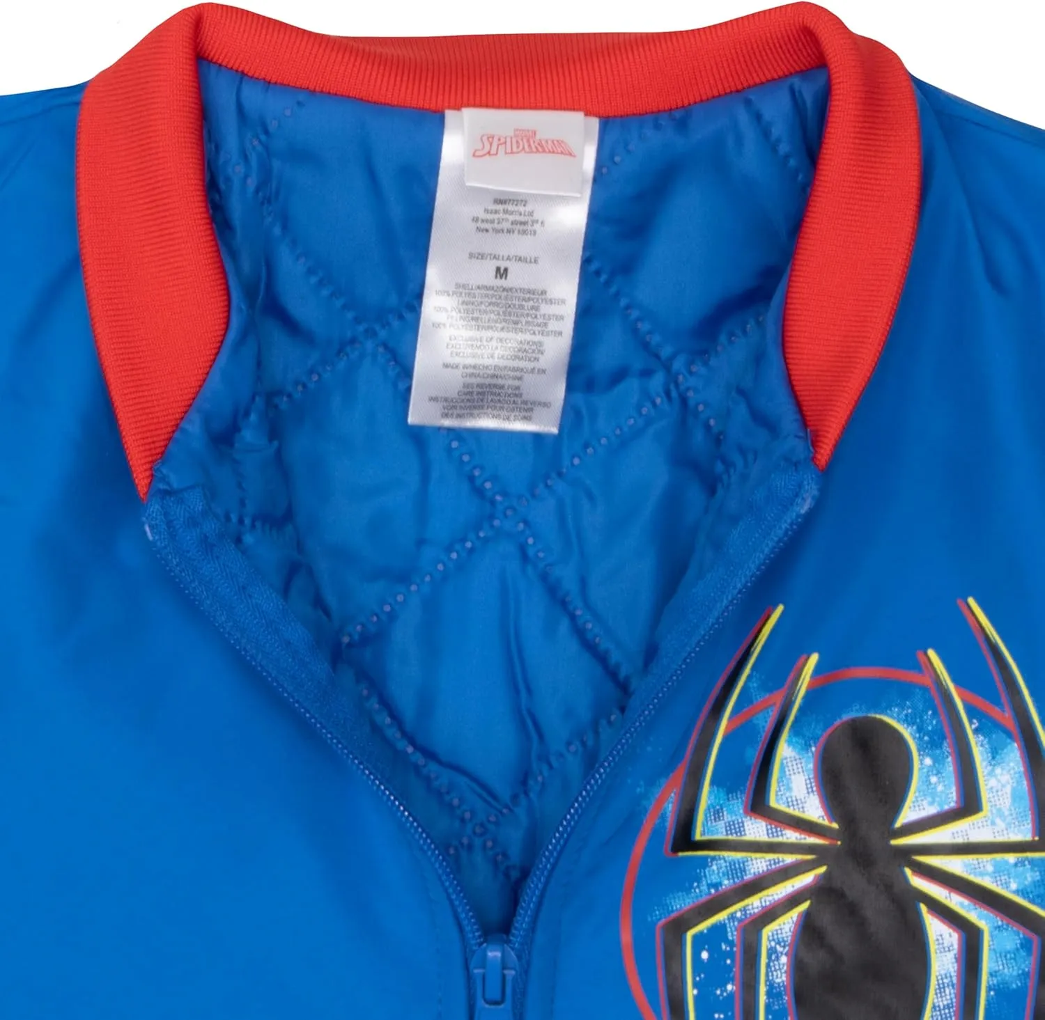 Marvel Superheroes Boy's Bomber Jacket - Spider-Man, Miles Morales, Black Panther, Ghost-Spider, Venom Bomber Jacket for Kids