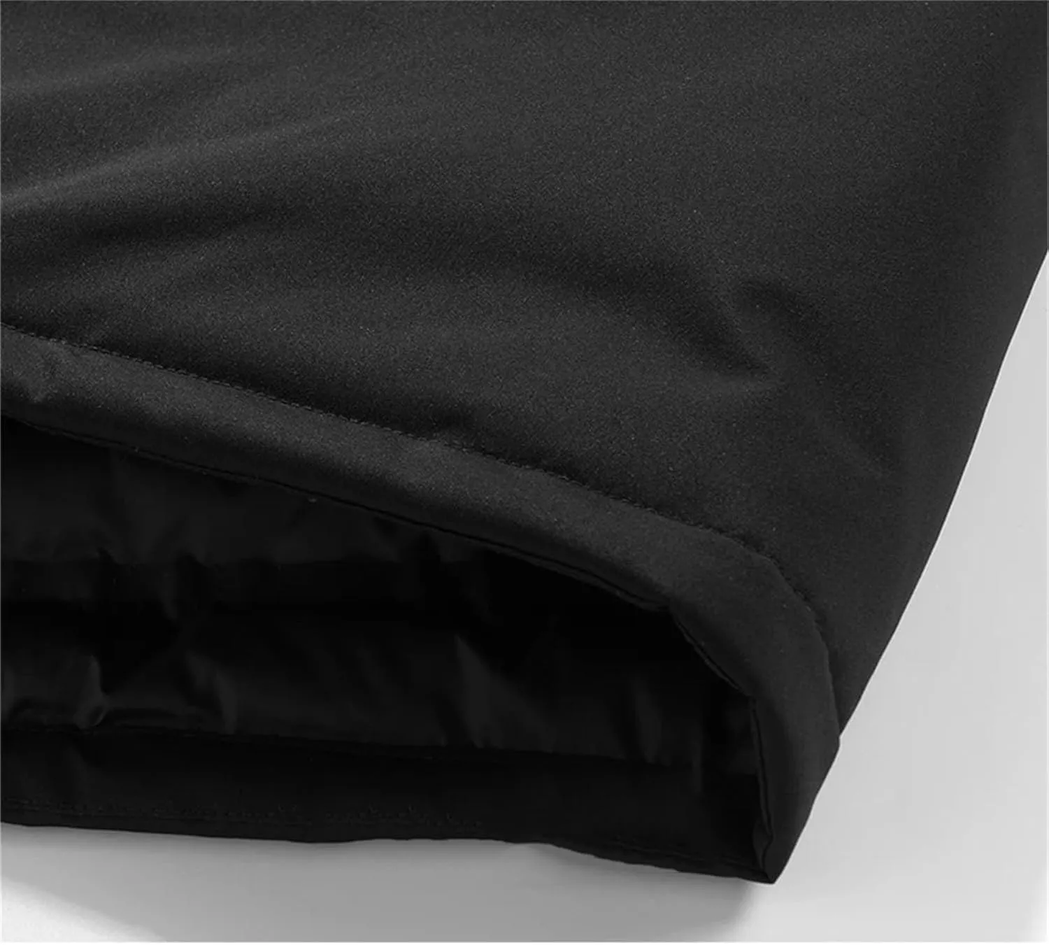 Men Solid Hooded Cotton-Padded Jacket Patchwork Zipper Outdoor Thicken Oversized Parka Coat