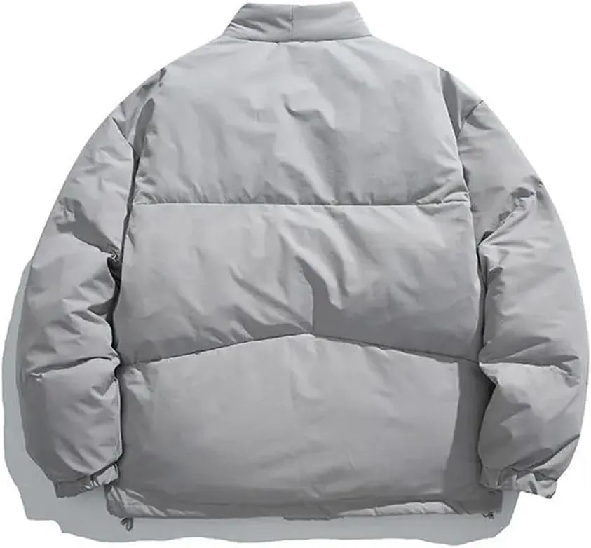 Men V-Neck Loose Casual Padded Cotton Parkas Jacket Kimono Cardigan Thicken Coat Outerwear