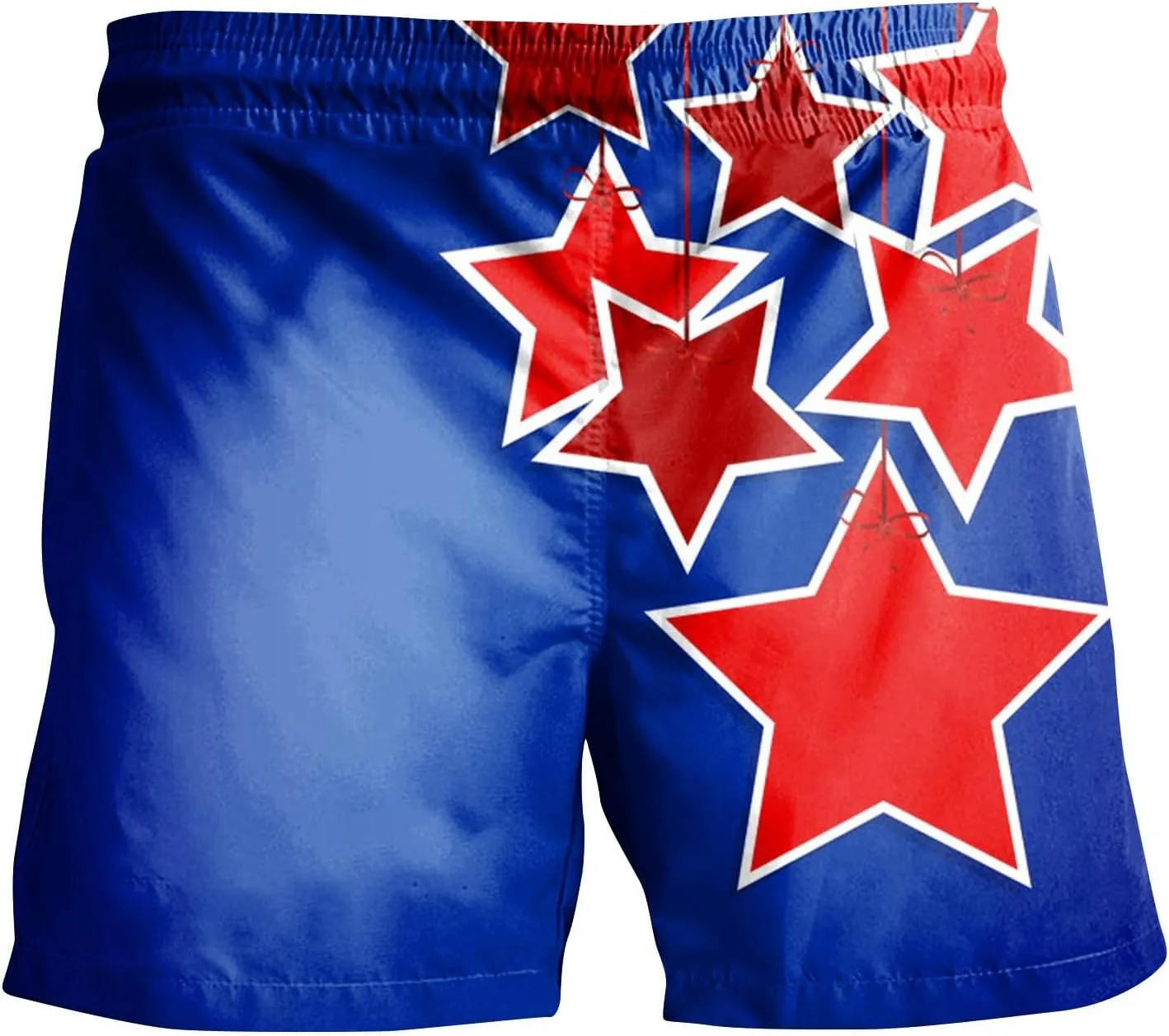 Mens 4th of July Swim Trunks Casual USA Shorts Ripstop Festival Quick Dry Trunks Lightweight Mens Swim Shorts Hiking