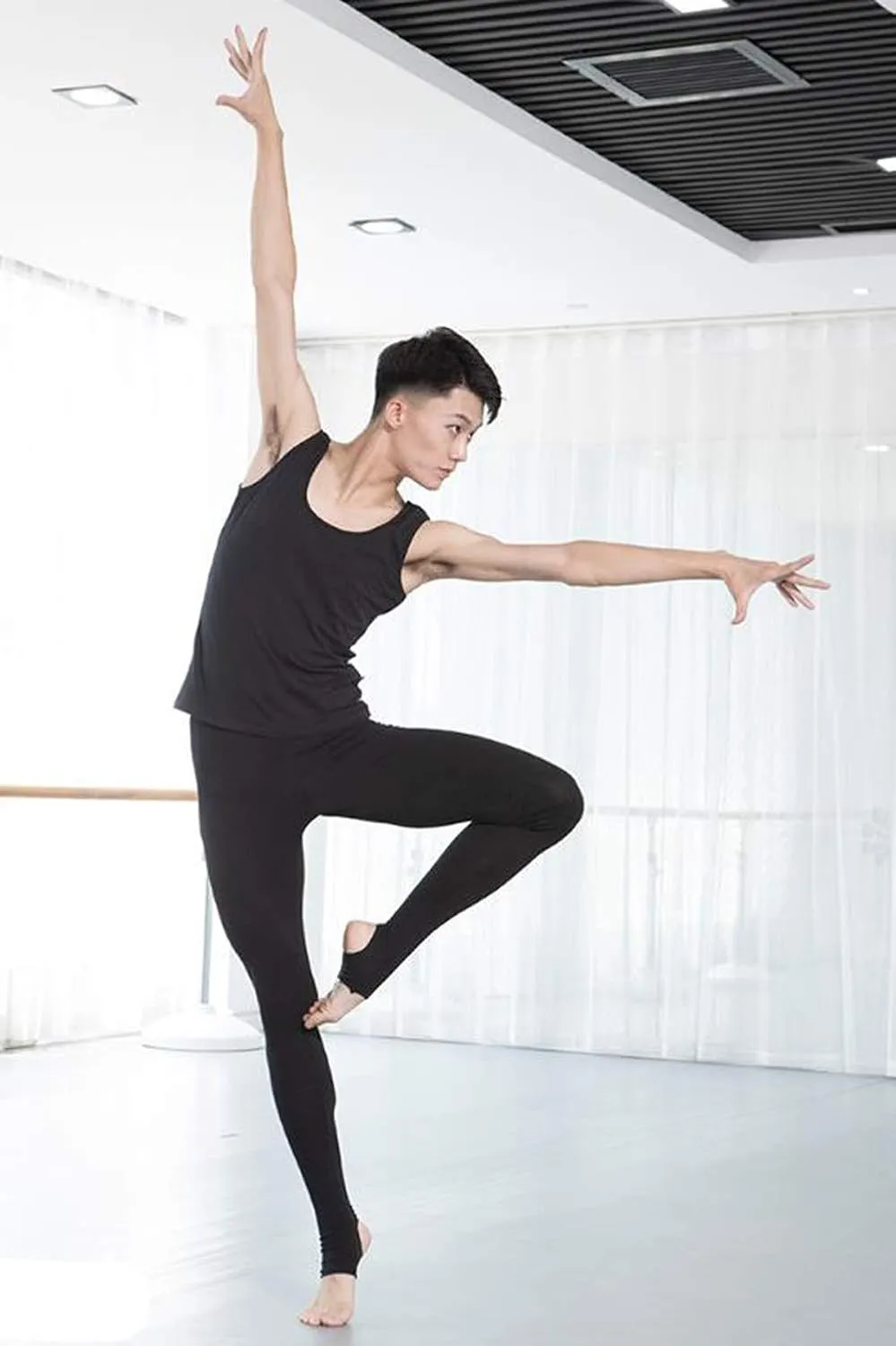 Mens Boys Ballet Tights Knit Soft Gymnastic Dance Pants