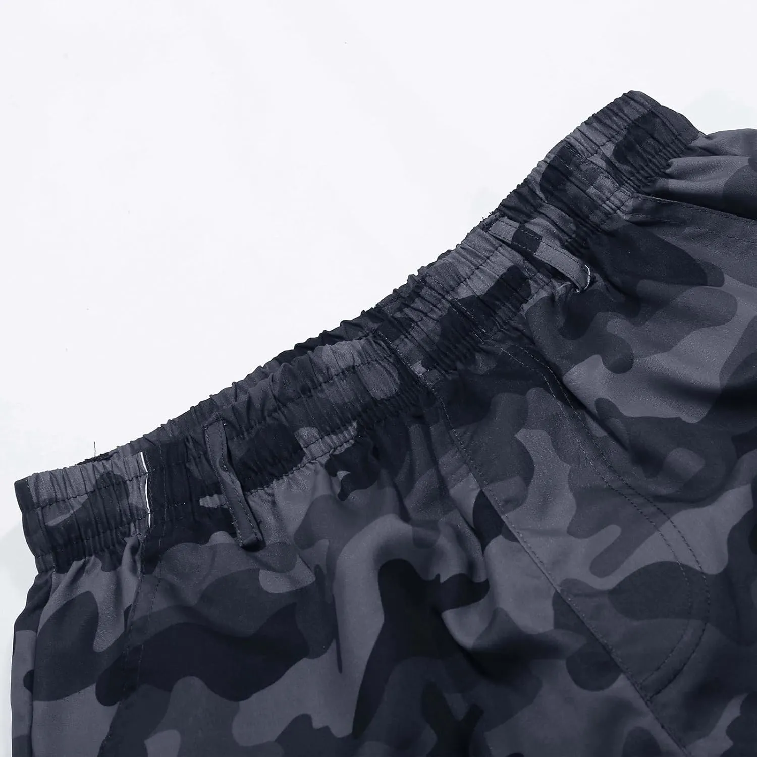 Men's Cargo Shorts Casual Stretchy Relaxed Loose Fit Camping Pants Regular Lightweight Outdoor Hiking Shorts with 6 Pockets