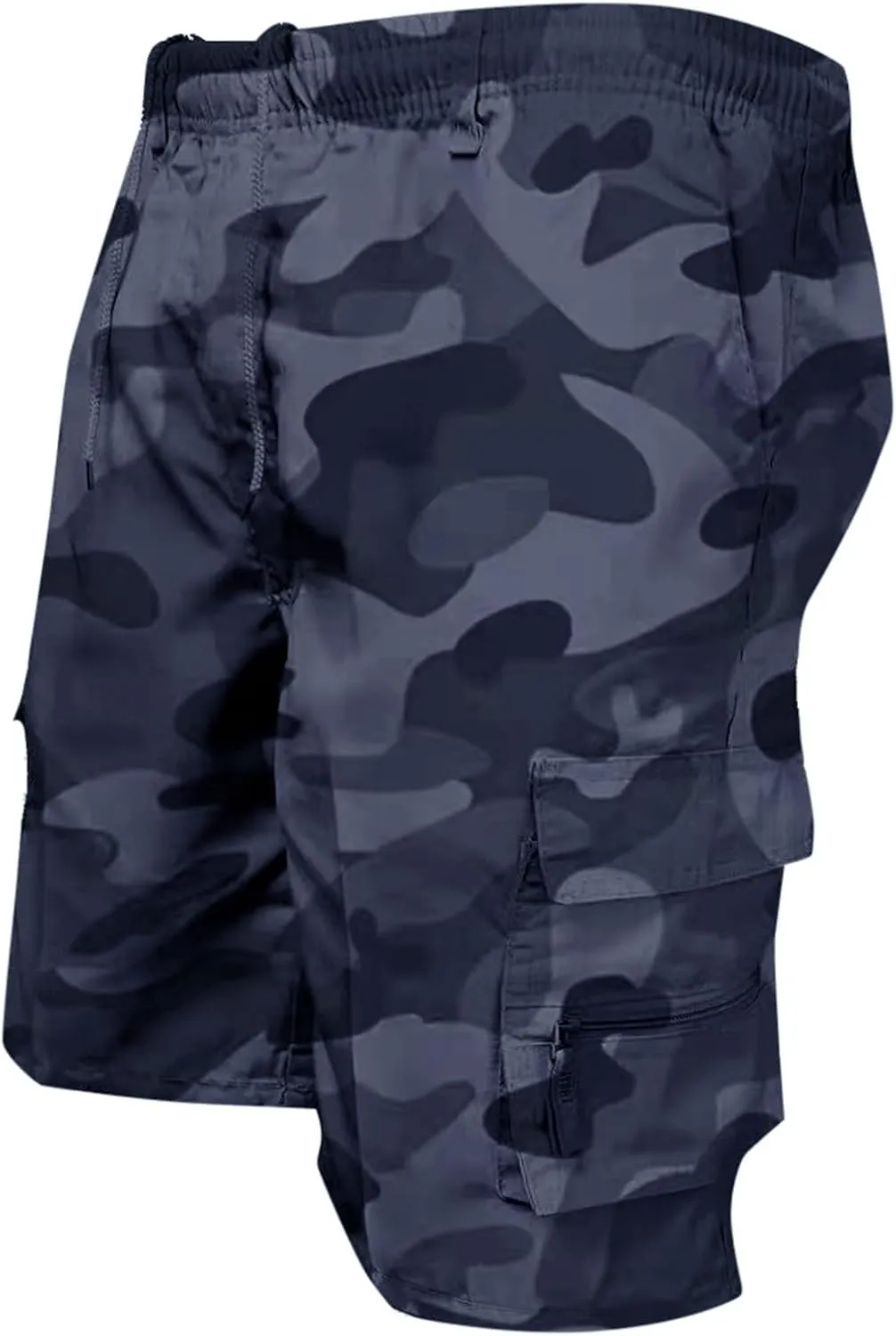 Men's Cargo Shorts Casual Stretchy Relaxed Loose Fit Camping Pants Regular Lightweight Outdoor Hiking Shorts with 6 Pockets