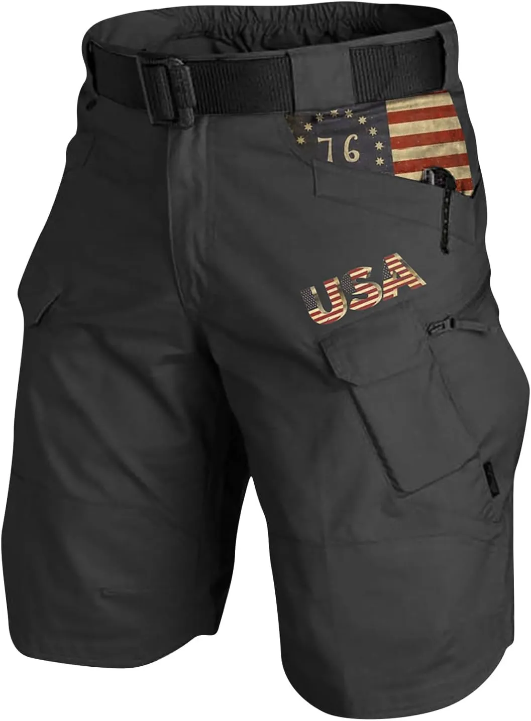 Men's Cargo Shorts Lightweight Wide Leg Multi Pockets Work Pants Relaxed Fit Outdoor Classic Hiking Shorts w/Pockets