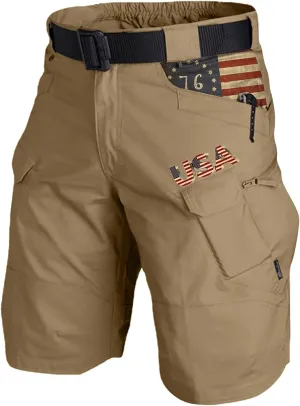Men's Cargo Shorts Lightweight Wide Leg Multi Pockets Work Pants Relaxed Fit Outdoor Classic Hiking Shorts w/Pockets
