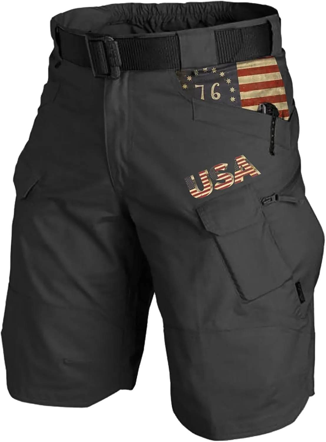 Men's Cargo Shorts Lightweight Wide Leg Multi Pockets Work Pants Relaxed Fit Outdoor Classic Hiking Shorts w/Pockets