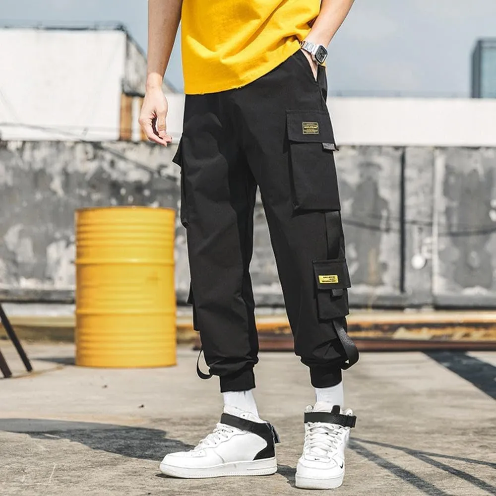 Mens Casual Cargo Pants with Multi Pockets Relaxed Fit Stretch Work Pants Lightweight Tapered Athletic Streetwear Pants