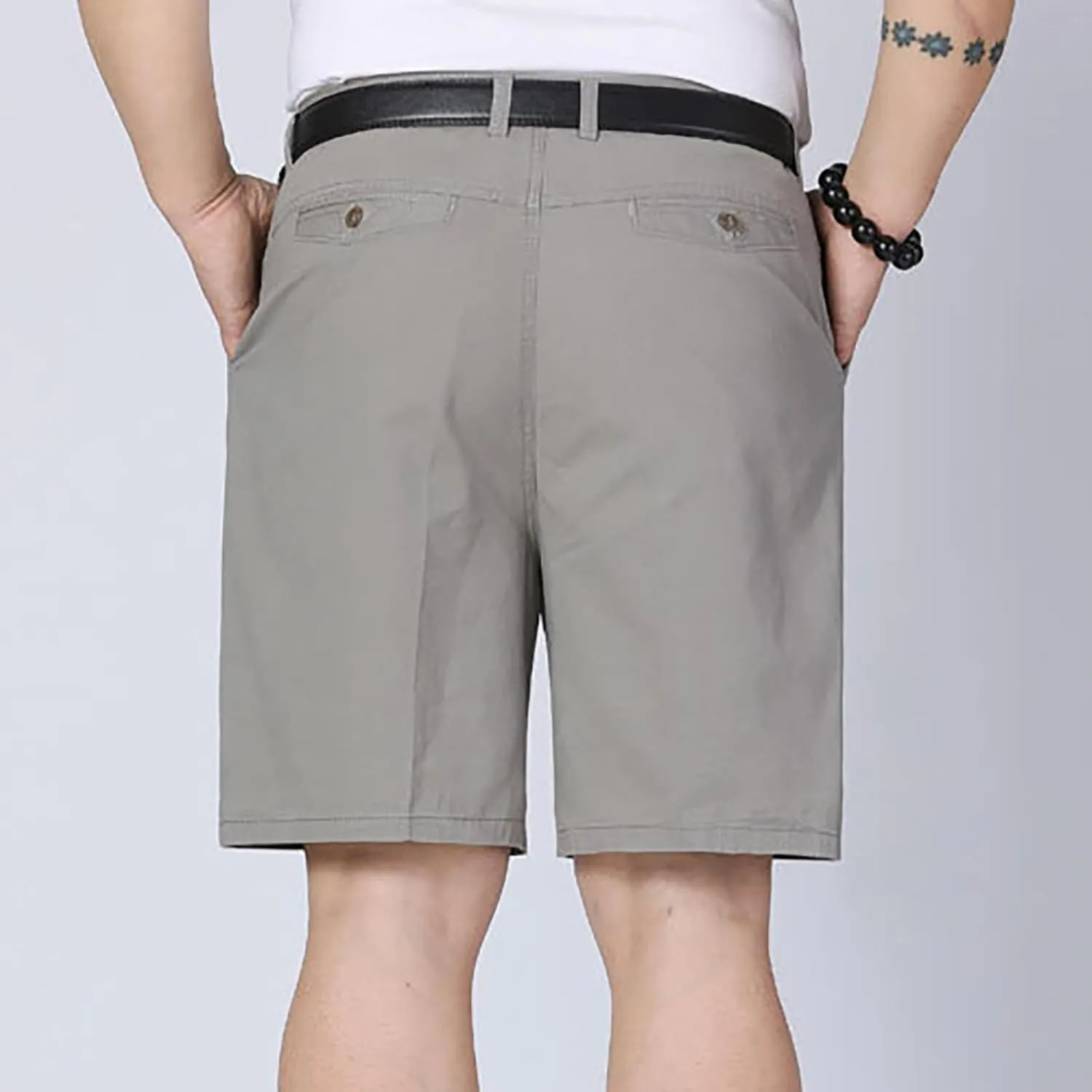 Men's Casual Shorts 7" Cotton Athletic Running Shorts Straight Wide Leg Elastic Waist Drawstring Workout Sweat