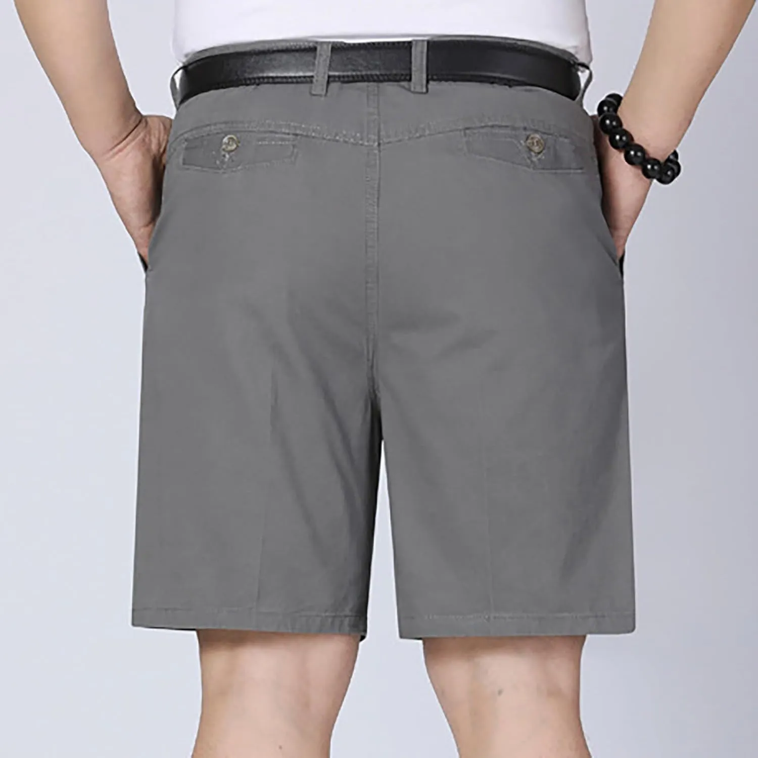 Men's Casual Shorts 7" Cotton Athletic Running Shorts Straight Wide Leg Elastic Waist Drawstring Workout Sweat