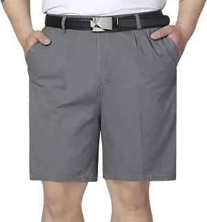 Men's Casual Shorts 7" Cotton Athletic Running Shorts Straight Wide Leg Elastic Waist Drawstring Workout Sweat