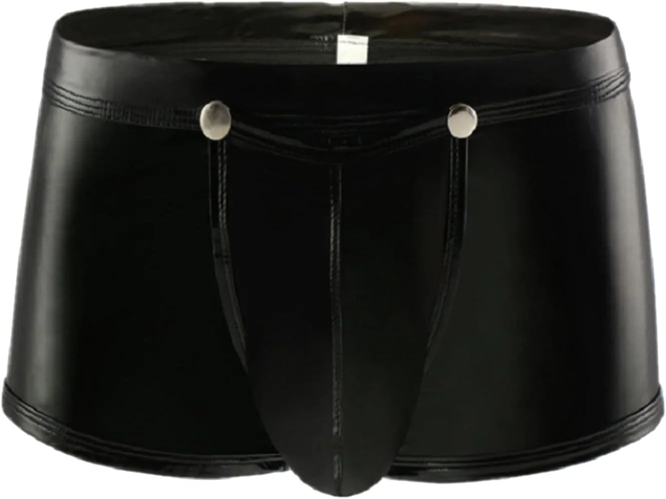 Mens Casual Solid Color Leather Shorts Sexy Soft Leather Taste Underwear Men Sissy Lingerie