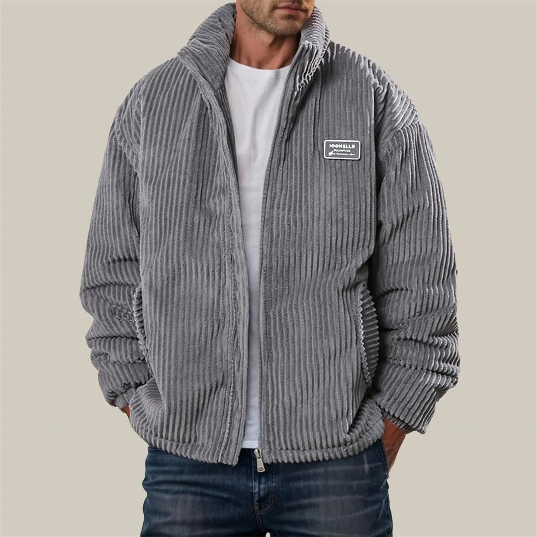 Men's Corduroy Coat Cotton Padded Jacket Thickened Cotton Padded Coat Loose Outerwear