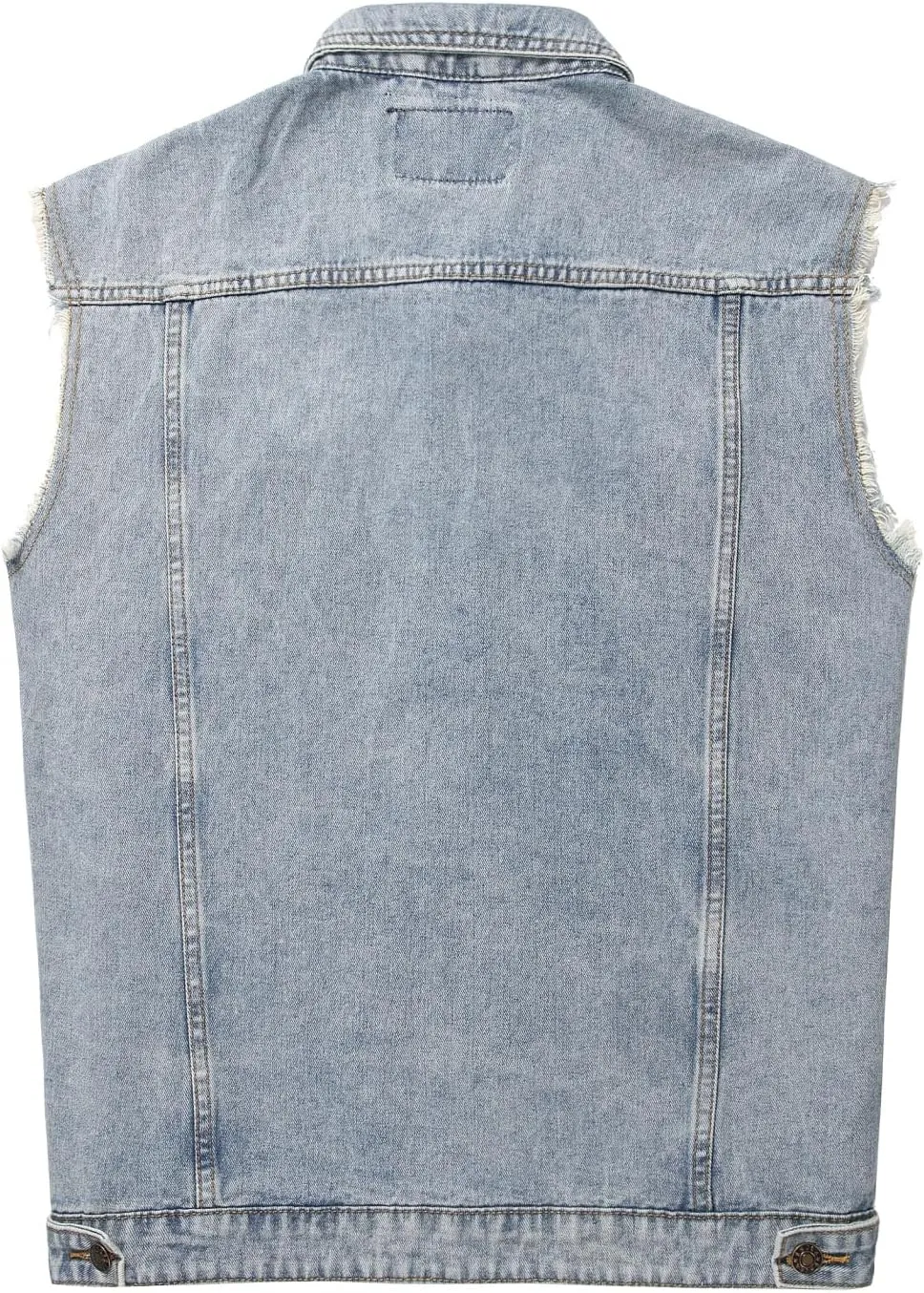 Men's Denim Vest,Sleeveless Jean Jacket Ripped Stretchy Distressed Battle Vest for Men Sleeve Less Outerwear