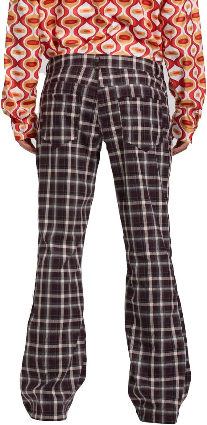 Men's Flared Trousers 70s Outfits Bell Bottom Classic Flared Disco Denim Pants,Vintage Pants, Used Look Flared Jeans