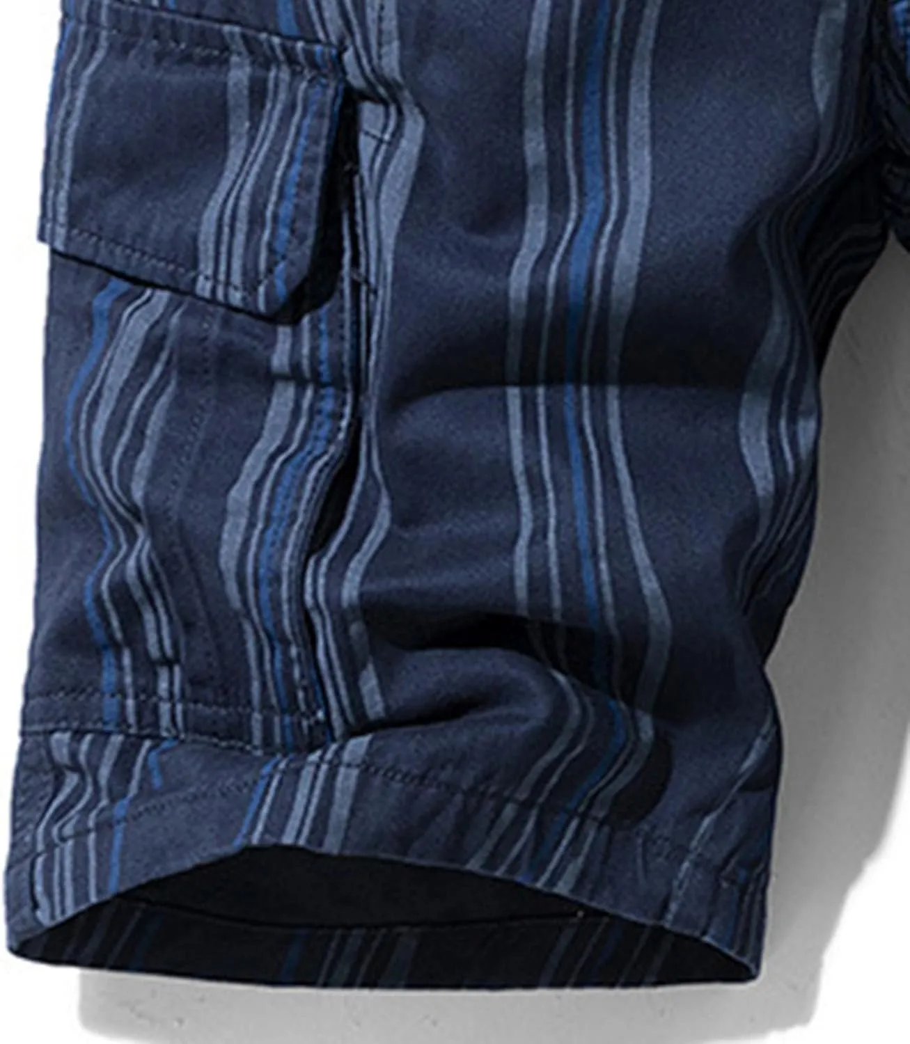 Men's Golf Dress Shorts,Stretch Comfy Lightweight Quick Dry Chino Casual Shorts with Pockets Striped Cargo Pants