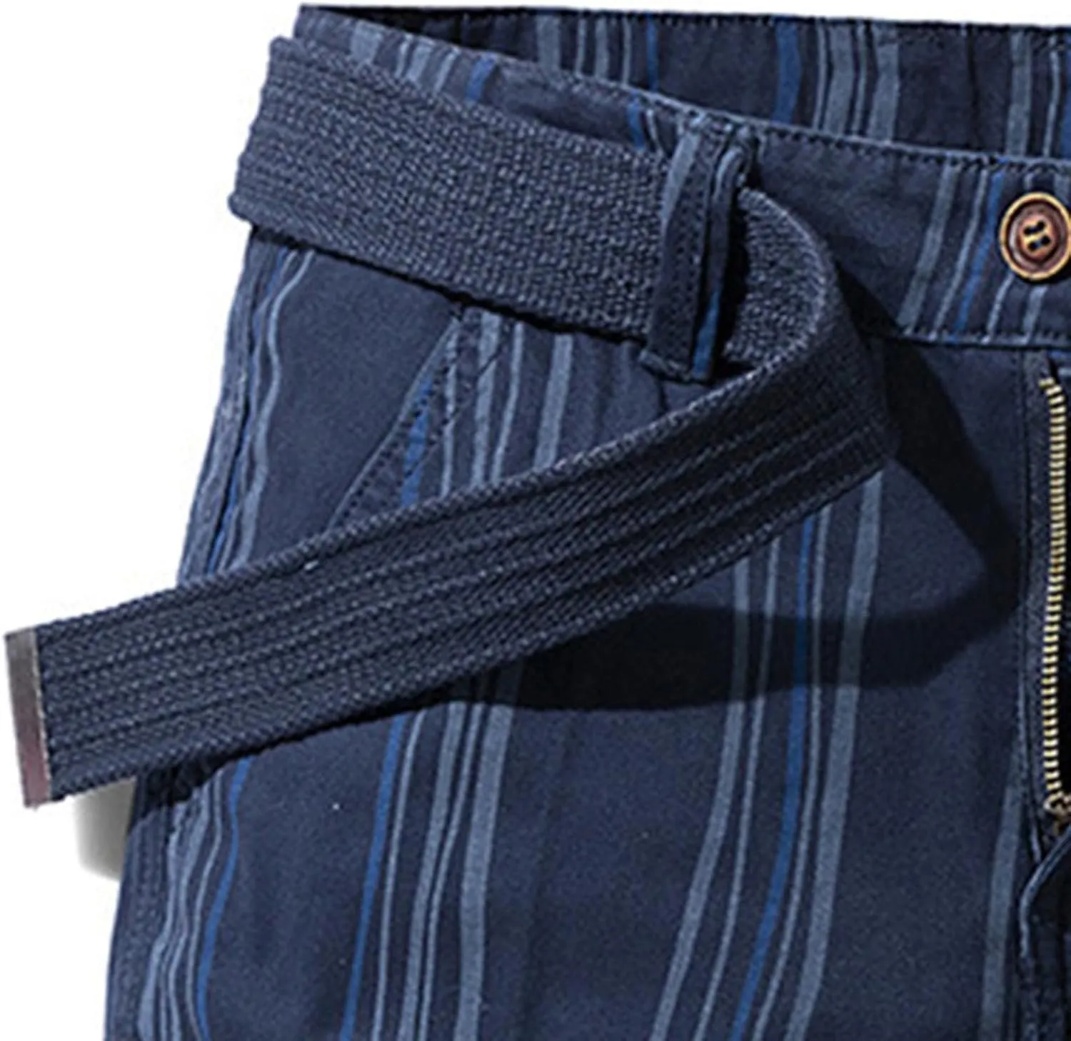 Men's Golf Dress Shorts,Stretch Comfy Lightweight Quick Dry Chino Casual Shorts with Pockets Striped Cargo Pants