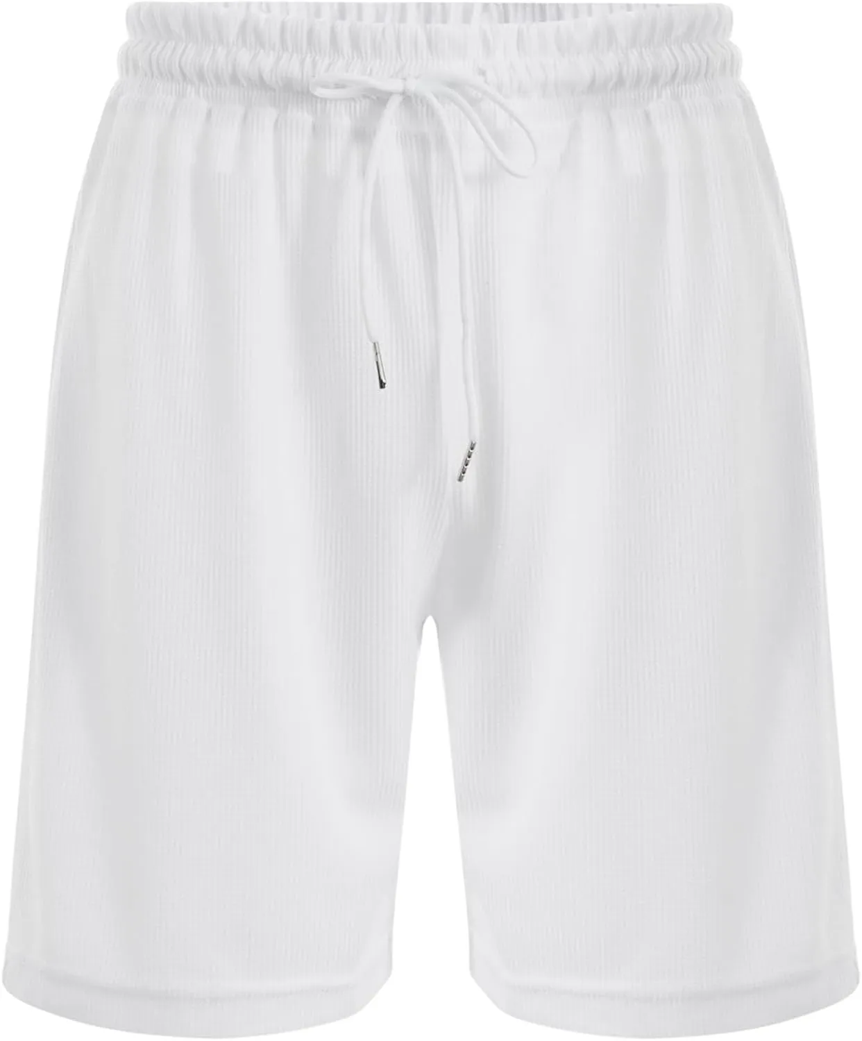 Men's Hiking Cargo Shorts Stretch Tactical Outdoor Work Shorts Below Knee Lightweight Linen Pants with Multi Pockets