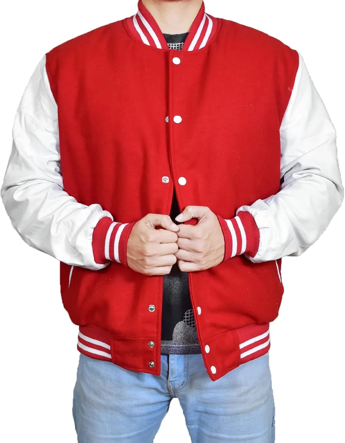 Mens Hotline Miami Varsity Letterman Fashion Wool Bomber Slim Fit Casual Warm Boys College Baseball Jacket